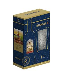 Brugal Rum anejo 38% NRG 1x 700ml + PAHAR